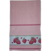 Kitchen Terry Towel with Aida Band - Strowberries